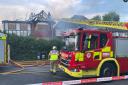 Fire crews tackle a blaze in a derelict house in Hendon