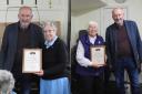 Doreen Digby (L) and Jennie Alderton (R) were handed the award by councillor Alan Routledge