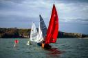 Five boats initially competed in the dinghy racing at Tenby Sailing Club