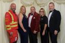 Left to right: EHAAT paramedic Adam, Joe and Ronnie Barker, Charlotte Evans of EHAAT and Dr Tony Joy of EHAAT