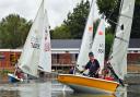 Dave Lambert leads the field to the first mark.