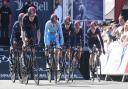 INEOS Grenadiers set off on their team time trial on stage three of the 2021 Tour of Britain.