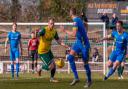 Former Hitchin Town striker Steve Cawley scored his fifth goal in four games for Potters Bar Town. Picture: PETER ELSE