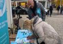 Keith Adams, parliamentary candidate for Welwyn Hatfield, out campaigning on Saturday morning in Welwyn Garden City. Picture: Keith Adams on Twitter.