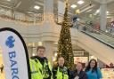 PC Dan Moakes and PCSO Amy Martin hosted a stall in the Howard Centre, Welwyn Garden City, and were joined by staff from Barclays.