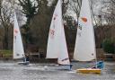 Angelo Hansen leads Charles Adams and Annette Walter in early stages of race one. Picture: VAL NEWTON