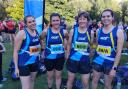 The Garden City Runners ladies team of Zoe Stephens, Juliet Vine, Martha Hall and Jess Timmins. Picture: FVS