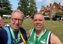 Richard Darley (left) at the Burnham Beeches Half Marathon. Picture: GCR