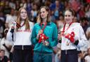 Louise Fiddes (right) took bronze in the S14 200m freestyle final at the 2024 Paris Paralympics. Picture: ADAM DAVY/PA