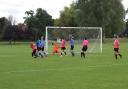 Ellie Whitfield scores Welwyn United's second goal in their game with Bedford Albion. Picture: WUFC