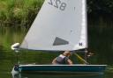 Sheila Stowe of Welwyn Garden City Sailing Club on her way to victory in race one. Picture: VAL NEWTON