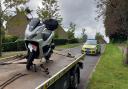 A moped seized in Welwyn Garden City.