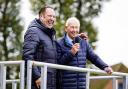 Former Arsenal stars Bob Wilson (right) and David Seaman started the race.