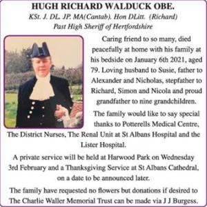 Hugh Richard Walduck OBE.