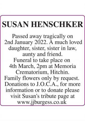 SUSAN HENSCHKER