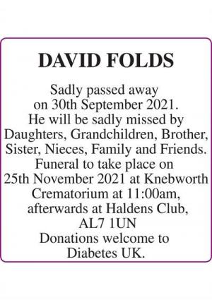 DAVID FOLDS