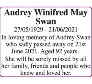 Audrey Winifred May Swan