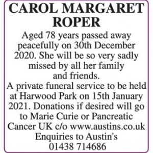 CAROL MARGARET ROPER