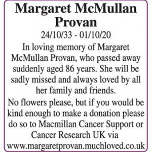 Margaret McMullan Provan