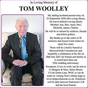 TOM WOOLLEY