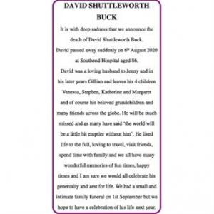 David Shuttleworth Buck