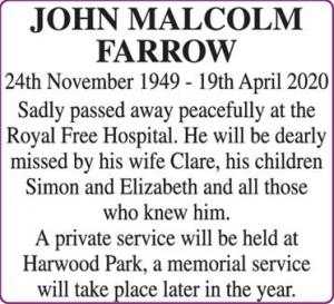 JOHN MALCOLM FARROW