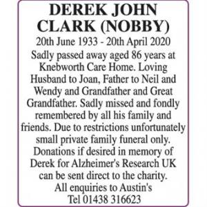 DEREK JOHN CLARK 
(NOBBY)