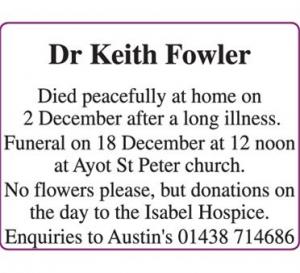 Dr Keith Fowler