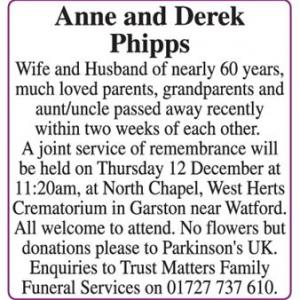 Anne and Derek Phipps