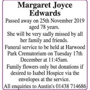 Margaret Joyce Edwards