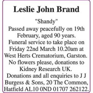 Leslie John Brand