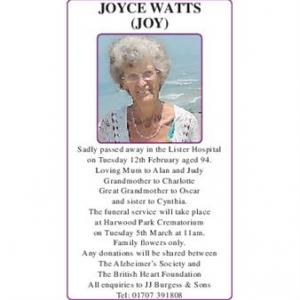 JOYCE WATTS (JOY)