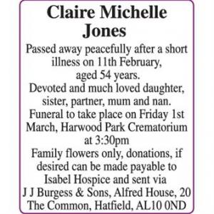 Claire Michelle Jones