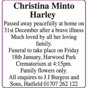 Christina Minto Harley