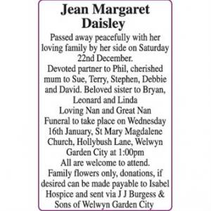 Jean Margaret Daisley