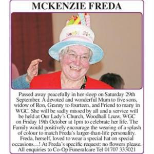 Freda McKenzie