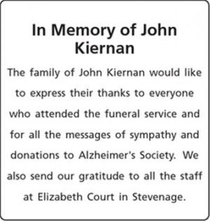 In Memory of John Kiernan