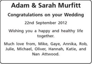 Adam - Sarah Murfitt