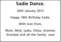 Sadie Dance.