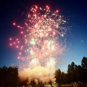 Fireworks at The Battle Proms 2021 in Hatfield Park.