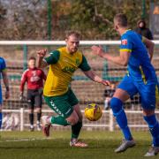 Former Hitchin Town striker Steve Cawley scored his fifth goal in four games for Potters Bar Town. Picture: PETER ELSE