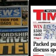 A Welwyn Hatfiled Lib Dem leaflet and the Welwyn Hatfield Times