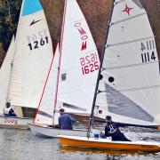 The start of race two at Welwyn Garden City Sailing Club. Picture: VAL NEWTON