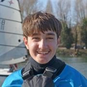 Welwyn Garden City Sailing Club junior, Angelo Hansen, won his first race against the seniors of the club.