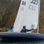 Angelo Hansen challenges Annette Walter in race two before she eventually pulled away.. Picture: VAL NEWTON