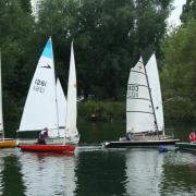 Shaun Smale leads the pack around the mark in the early stages of the race. Picture: DAVID CAMPBELL