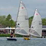 Alan Campbell and David Lambert in their supernovas begin their chase. Picture: VAL NEWTON