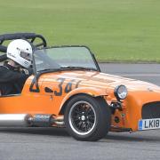 Chris Blyth in his Caterham 7 Supersport at the North Weald Sprint. Picture: NICK COOK