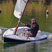 Alan Campbell on his way to victory in race two. Picture: VAL NEWTON