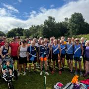 Garden City Runners celebrate Andy Holt's parkrun milestone. Picture: GCR